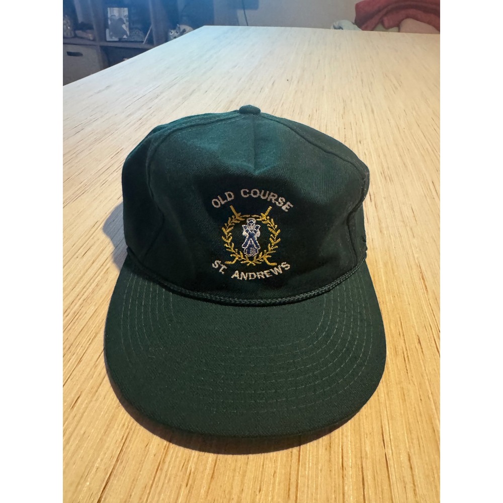 Vintage Kangol Old Course St Andrews Golf Hat Forest Green Adjustable Rope
44